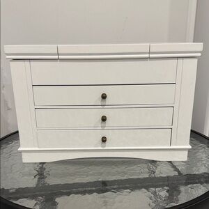 Classic White Jewelry Organizer Chest